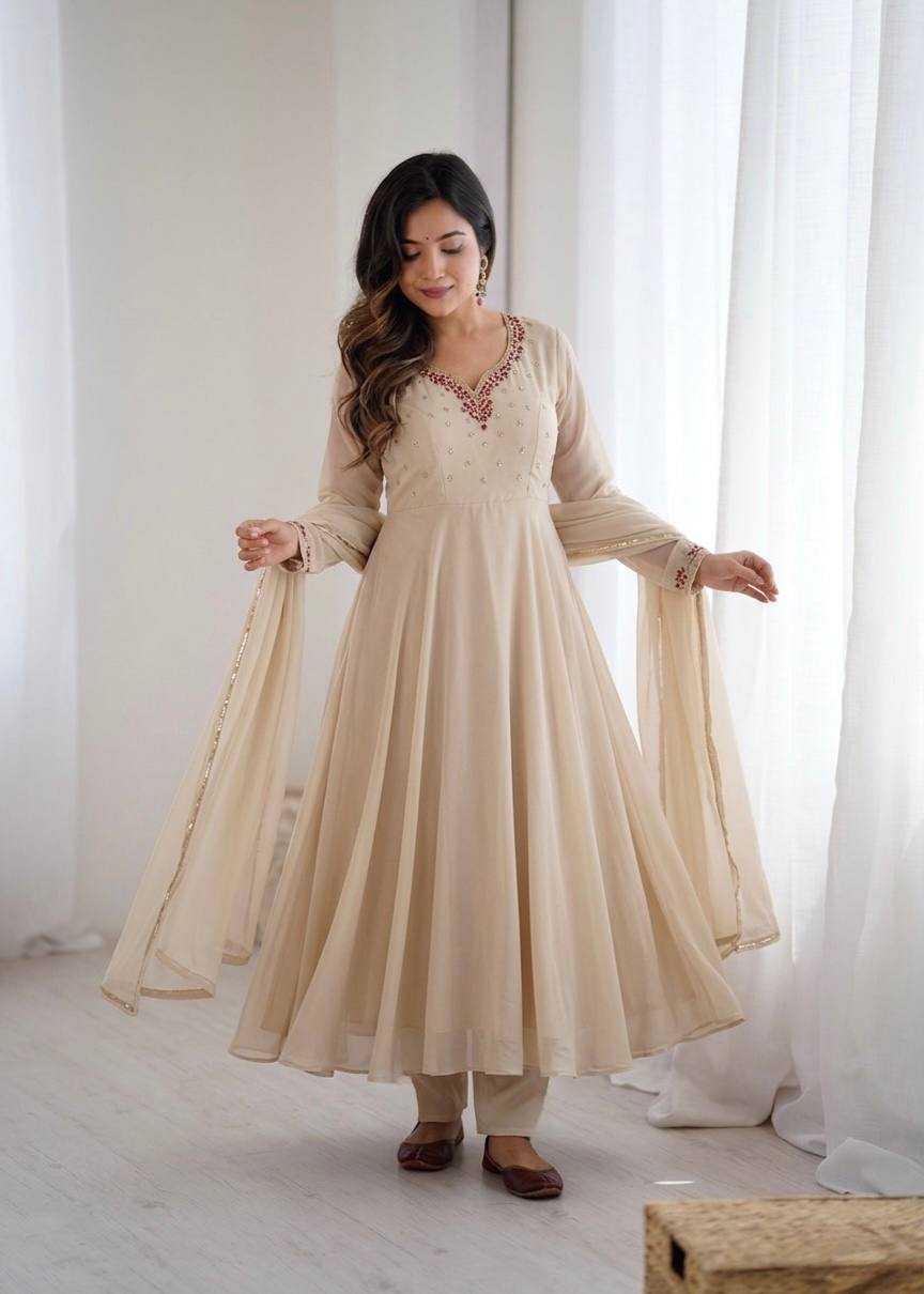 YNF Wholesale Faux Georgette Fancy Gowns KESH513 585 | Surat Manufacturer