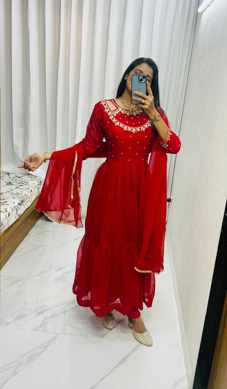YNF Wholesale Georgette Embroidery Gowns KESH144 Seema | Surat Manufacturer