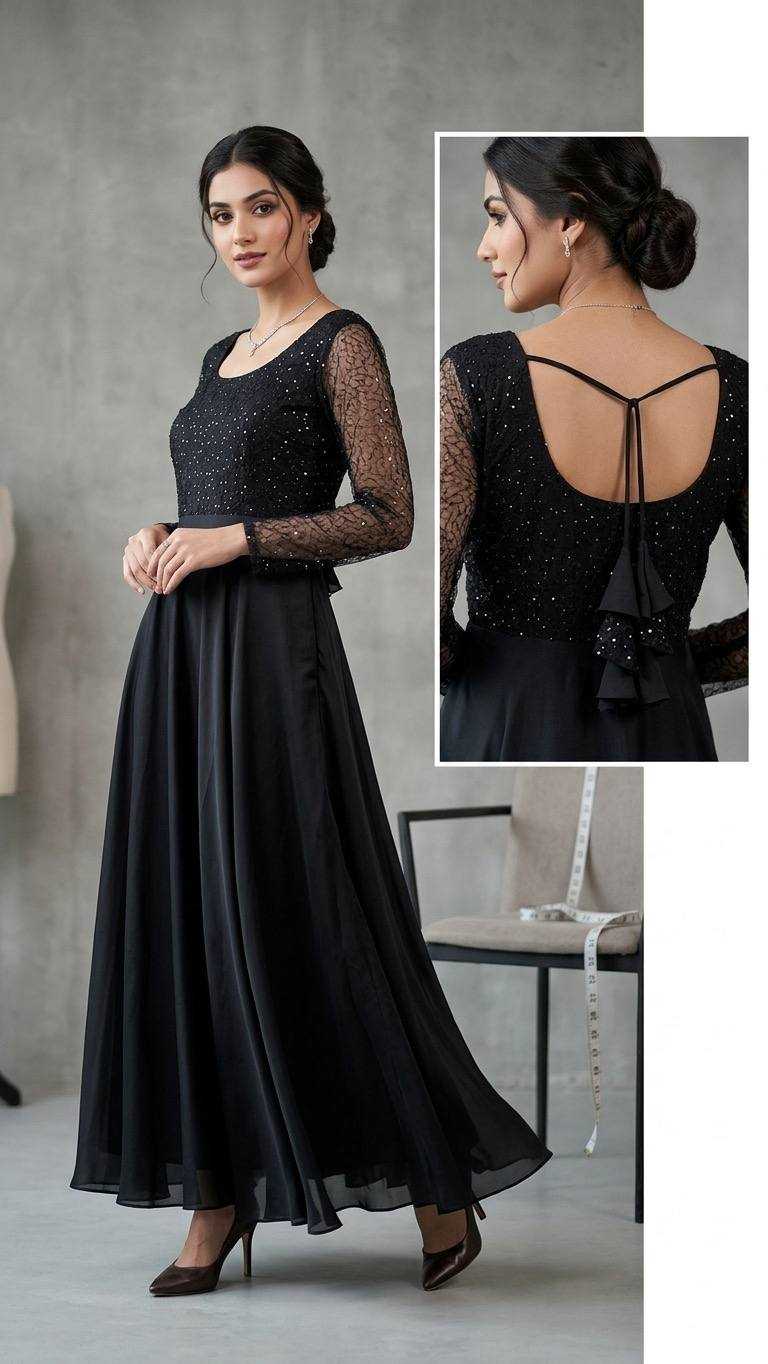 YNF Wholesale Georgette Georgette Gown KESH210 2735 | Surat Manufacturer