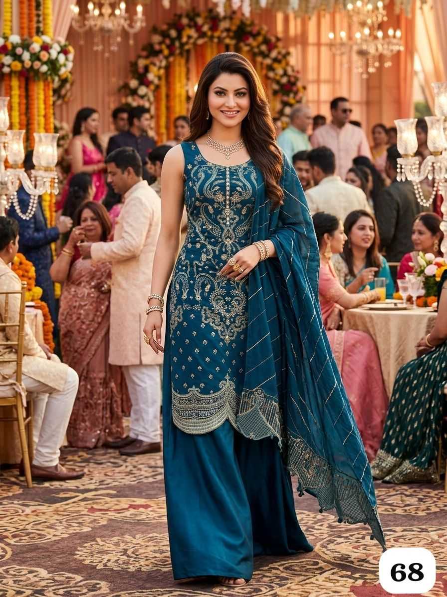 YNF Wholesale Georgette Embroidery Suits KESH481 67 & 68 | Surat Manufacturer