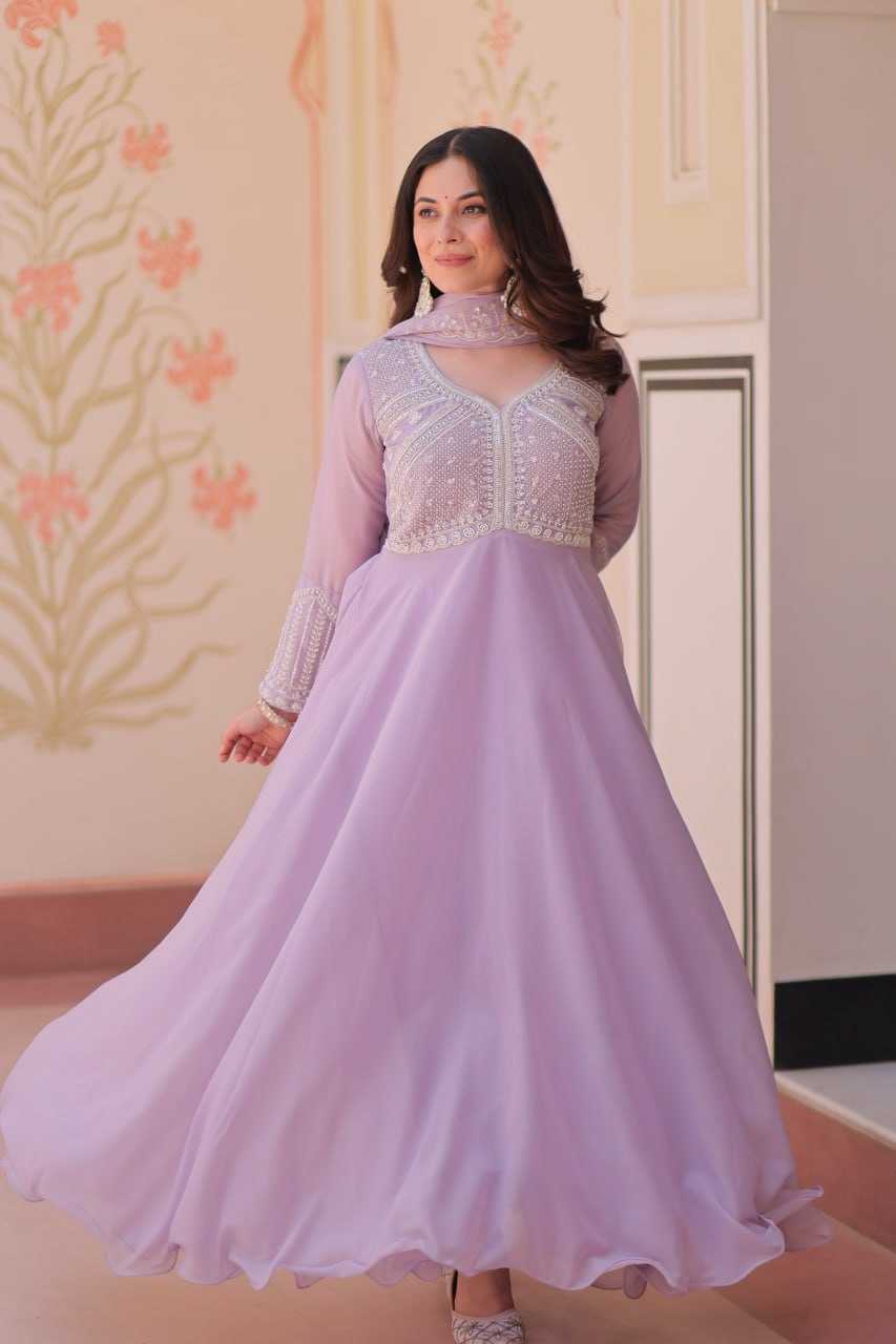 YNF Wholesale Georgette Fancy Gowns KESH491 9313 | Surat Manufacturer
