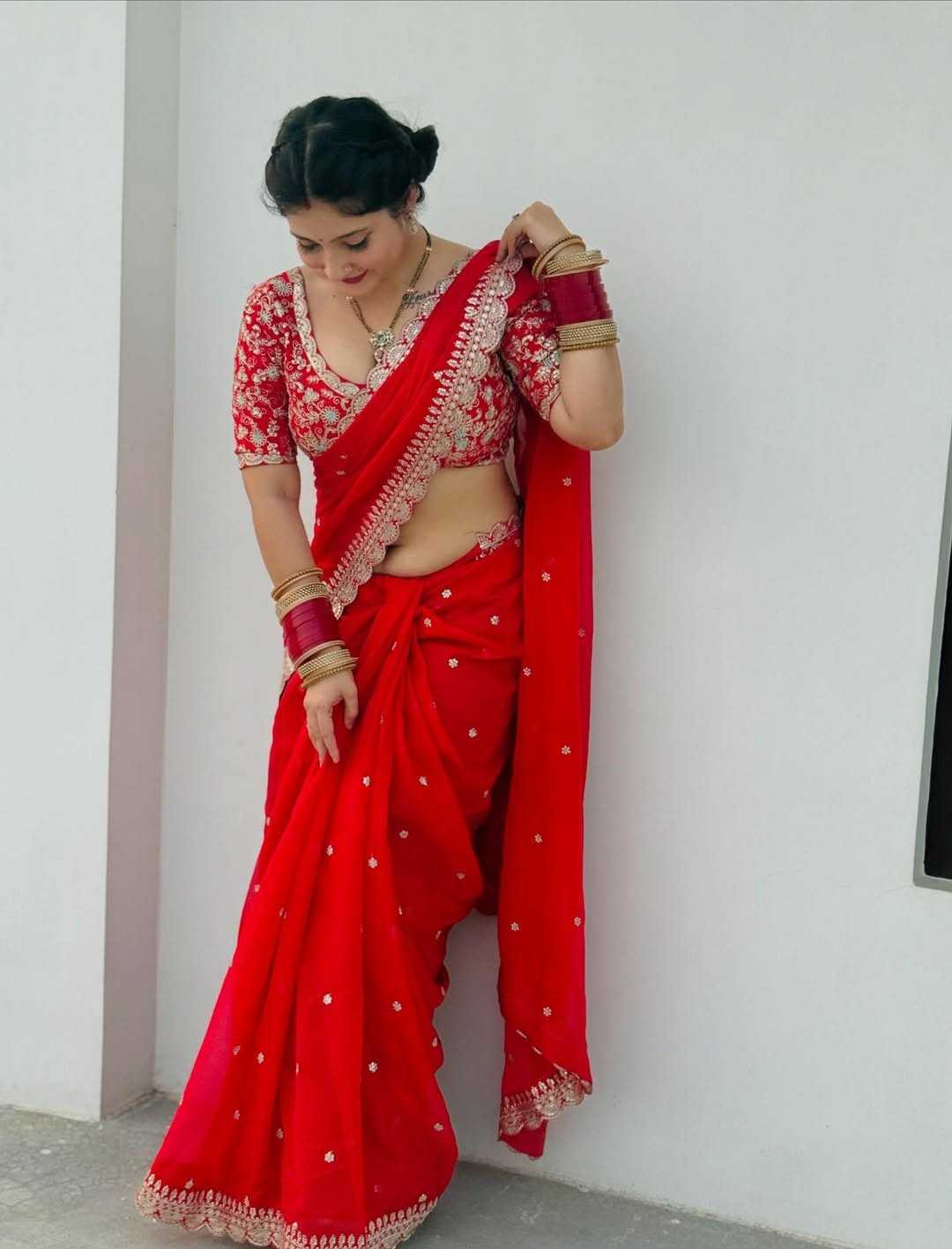 YNF Wholesale Georgette Georgette Sarees KESH624 RUHI RED | Surat Manufacturer