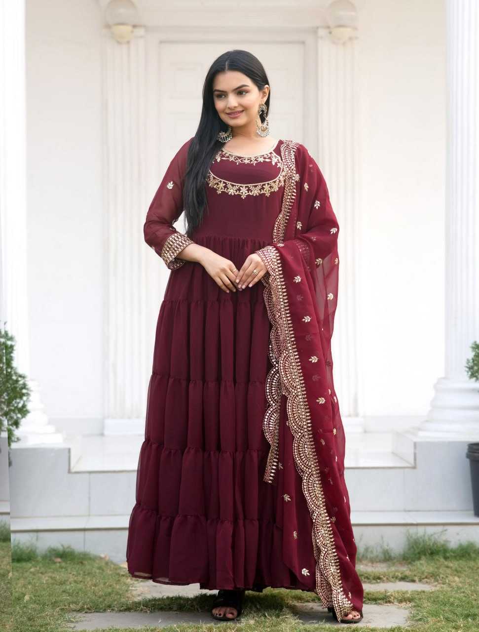 YNF Wholesale Georgette Georgette Gown RIN232 22 | Surat Manufacturer