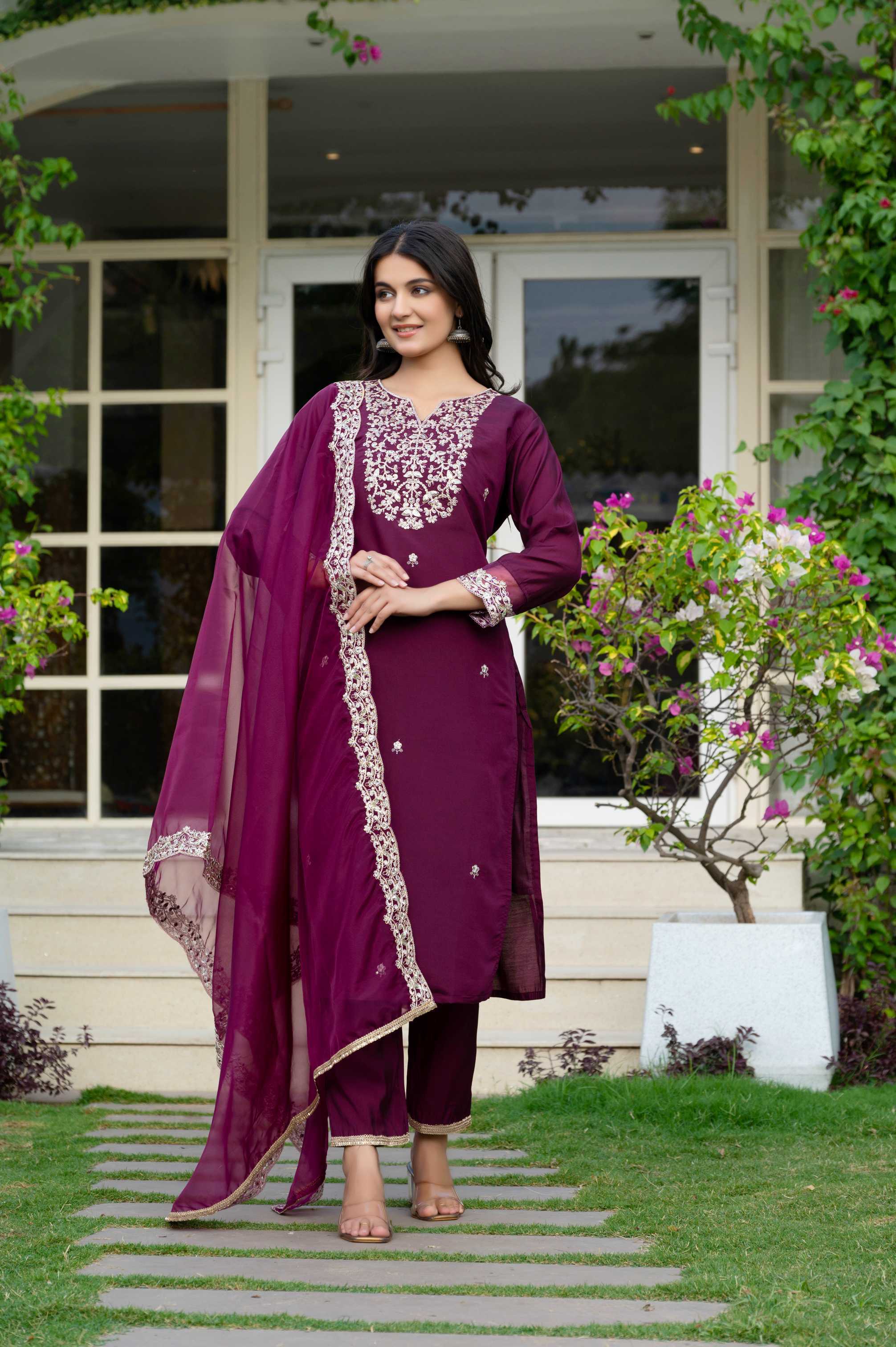 YNF Wholesale Heavy Roman Silk Embroidery Suits KESH422 1003 | Surat Manufacturer
