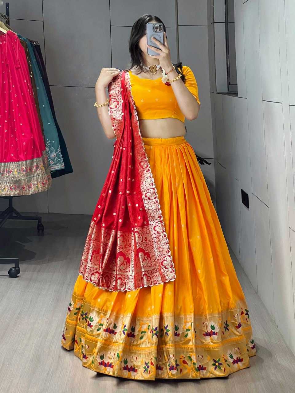YNF Wholesale Paithani Silk Wedding Lehenga RIN119 Kalyani | Surat Manufacturer