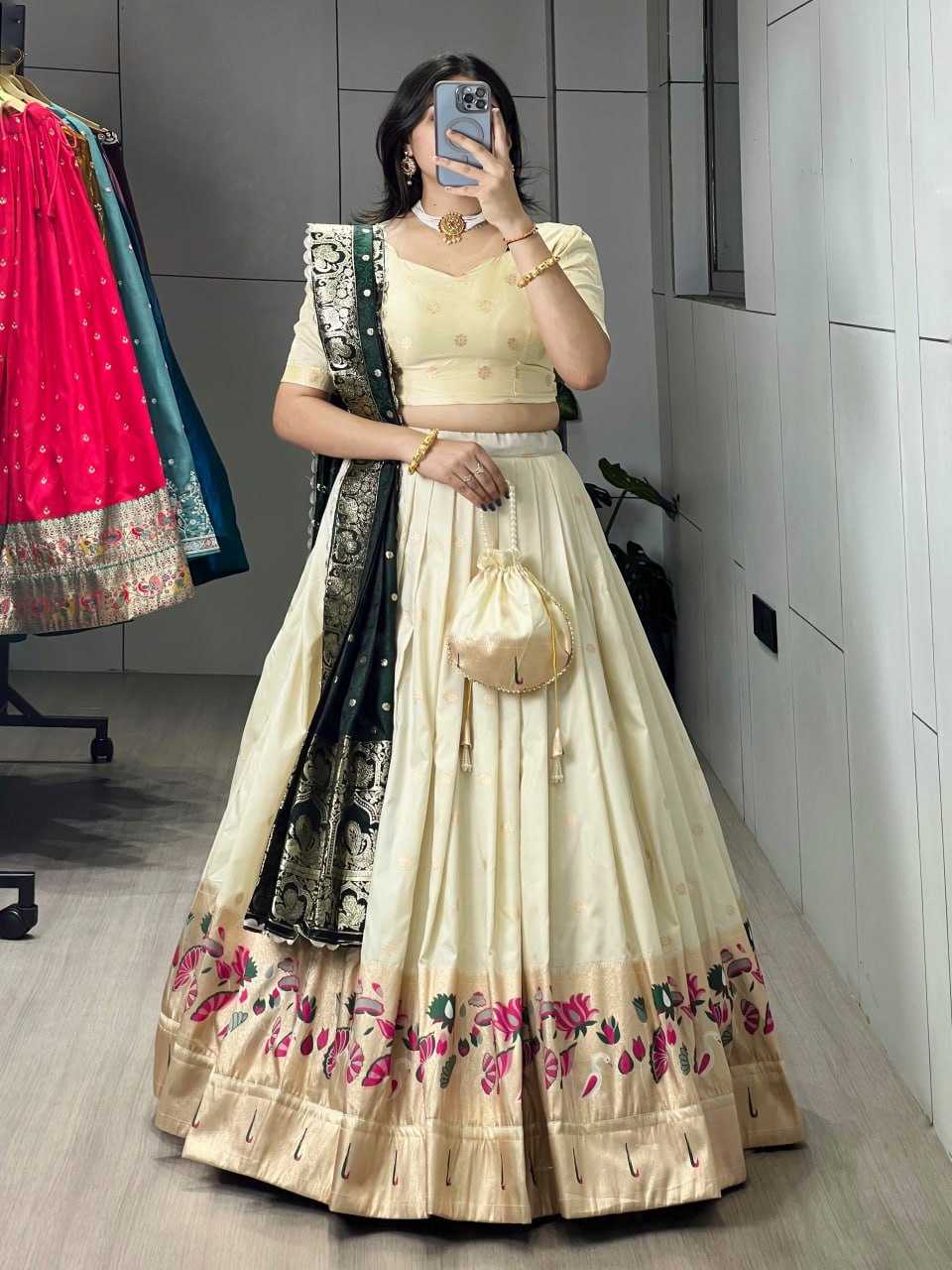 YNF Wholesale Paithani Silk Traditional Lehenga RIN119 Lotus | Surat Manufacturer