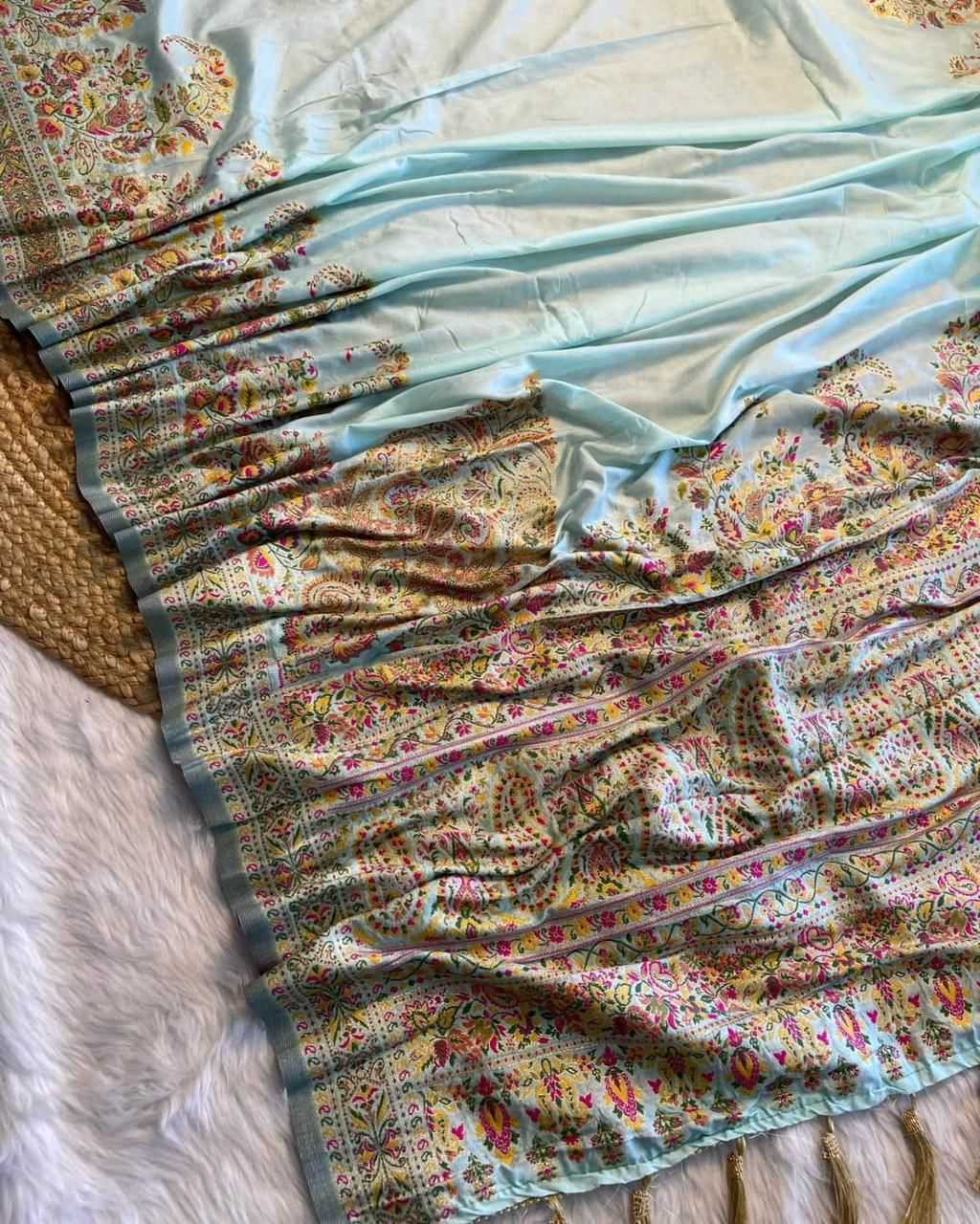 YNF Wholesale Pure Pashmina Fancy Sarees KESH484 111 | Surat Manufacturer