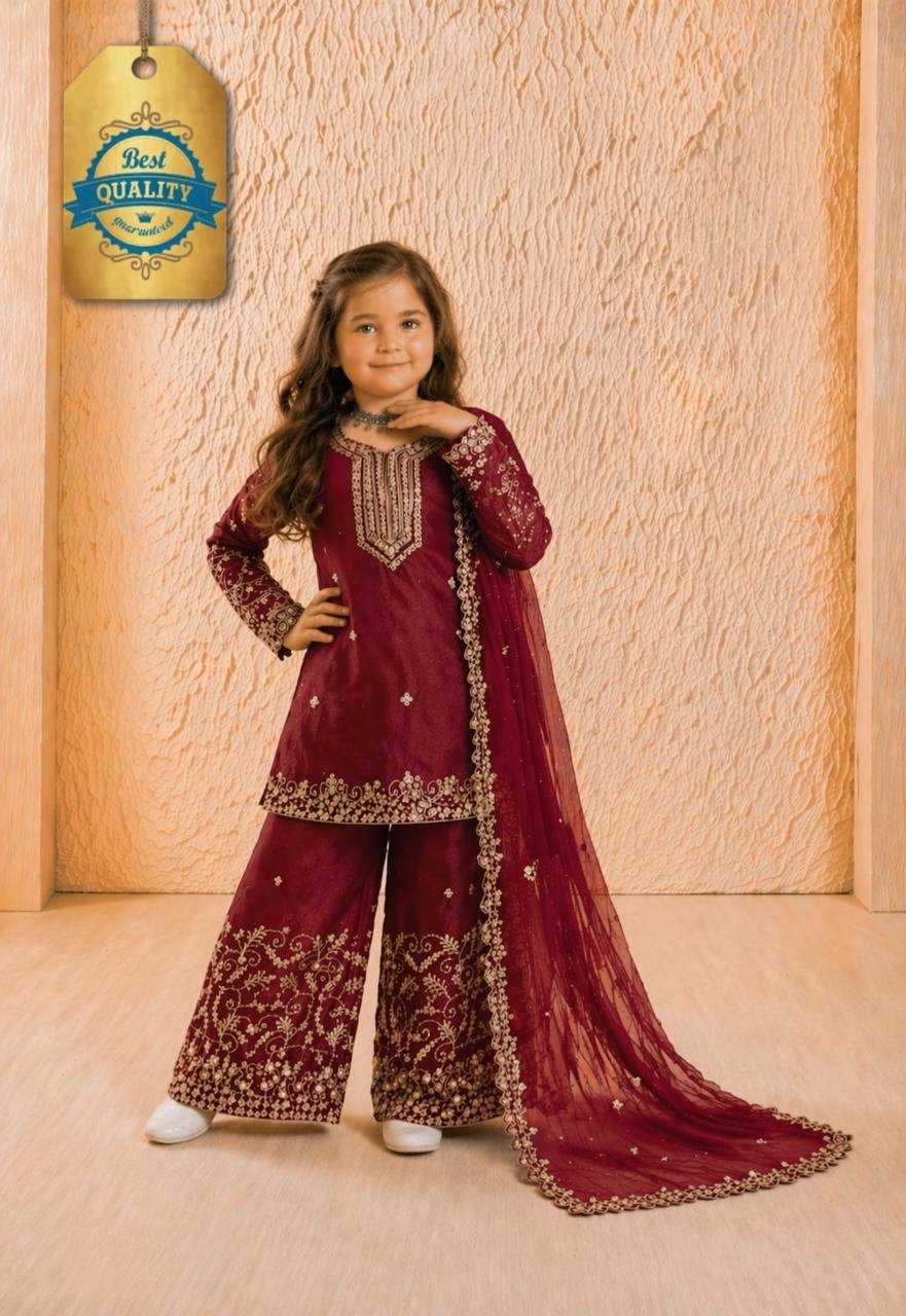 YNF Wholesale Pure Silk Kids Sharara RIN234 244 | Surat Manufacturer