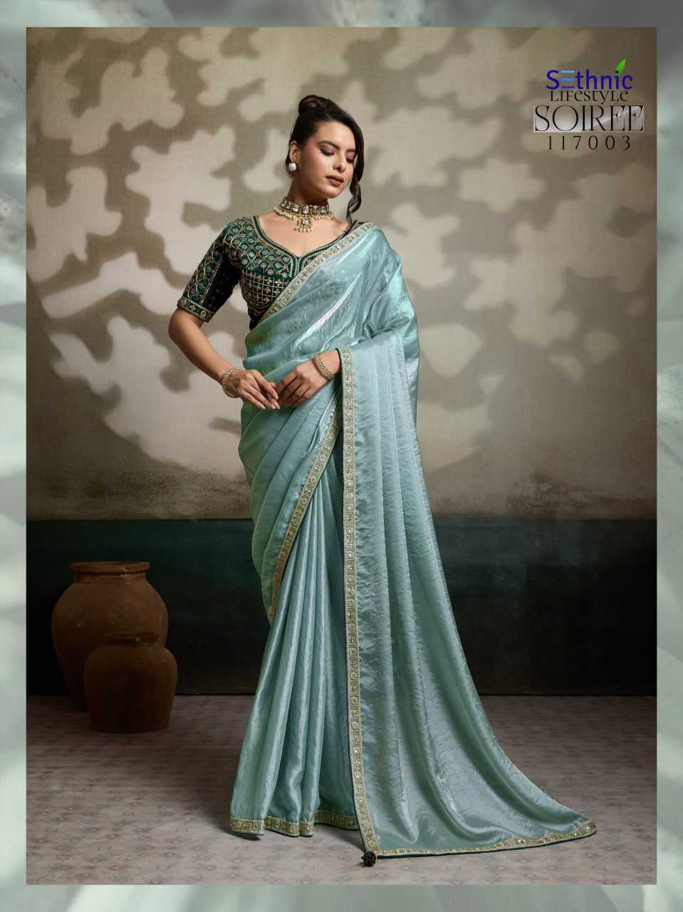 YNF Wholesale Satin Designer Sarees KESH113 Sethnic Lifestyle Soiree 117001-04 | Surat Manufacturer