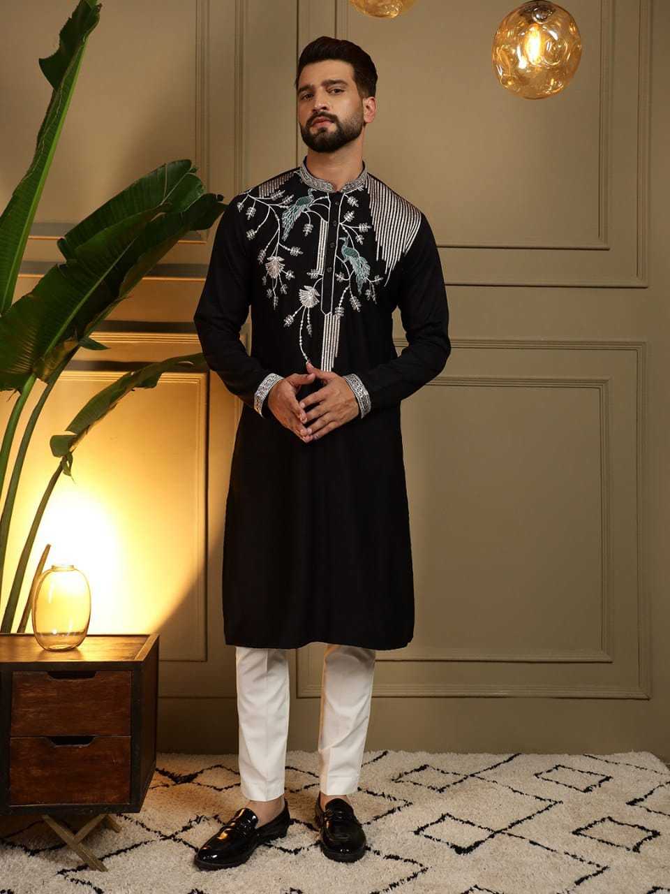 YNF Wholesale Silk Mens Kurta Pyjama KESH629 123 | Surat Manufacturer