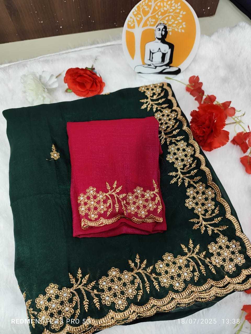 YNF Wholesale Soft Cursh Embroidered Sarees KESH731 002 | Surat Manufacturer