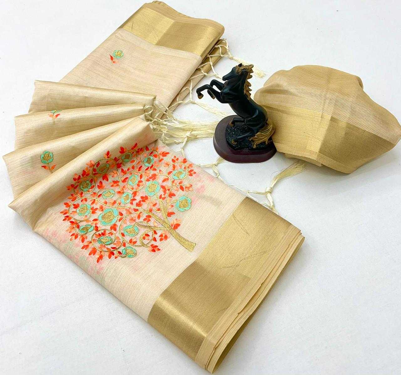 YNF Wholesale Soft Tissue Kerala Kasavu Sarees RIN209 Tree Kerala Kasavu | Surat Manufacturer