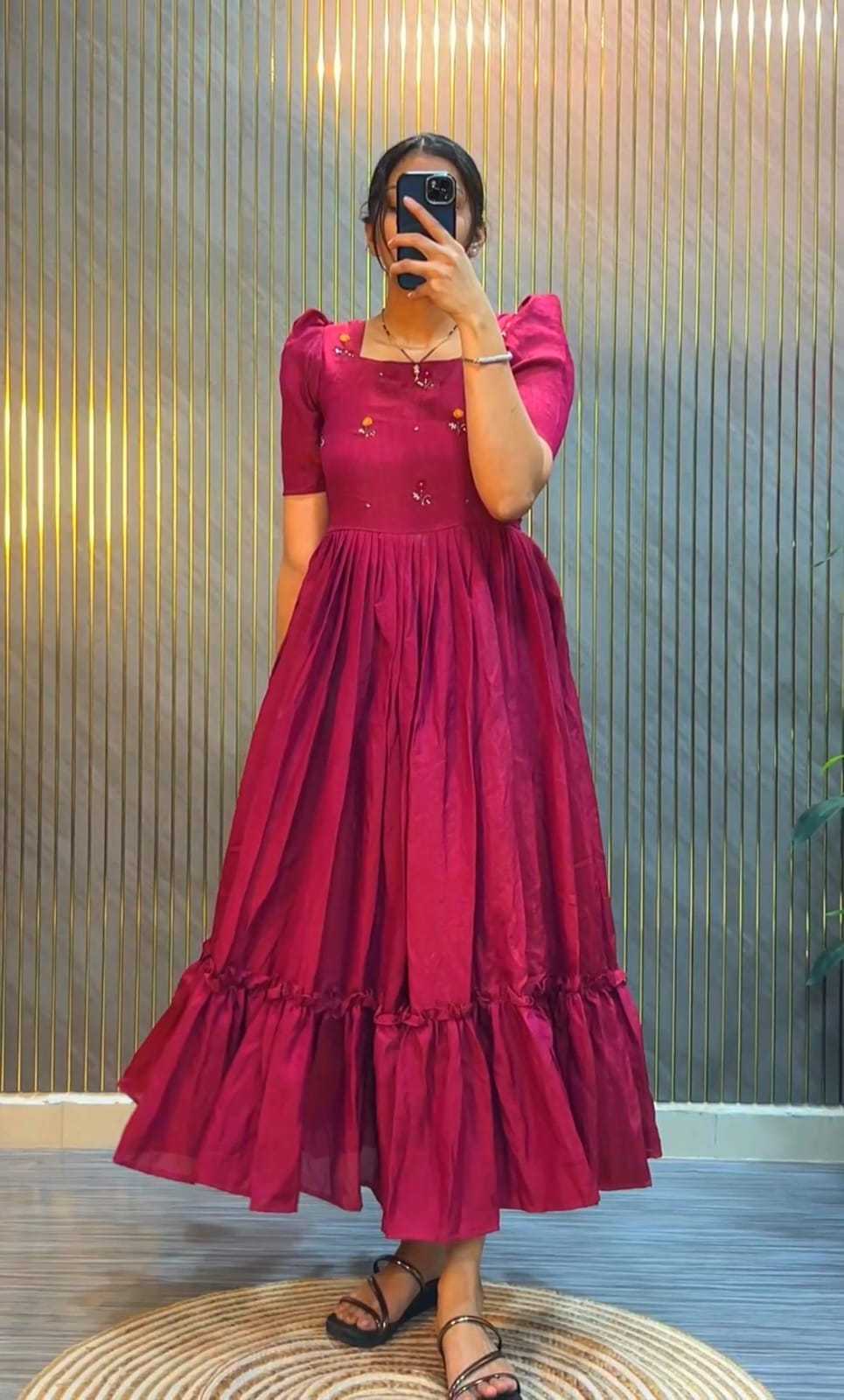 YNF Wholesale Soft Vichitra Party Gowns RIN214 217 | Surat Manufacturer
