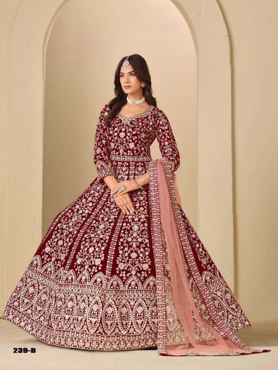 YNF Wholesale Velvet Anarkali Gown KESH530 AANAYA VOL 239 | Surat Manufacturer