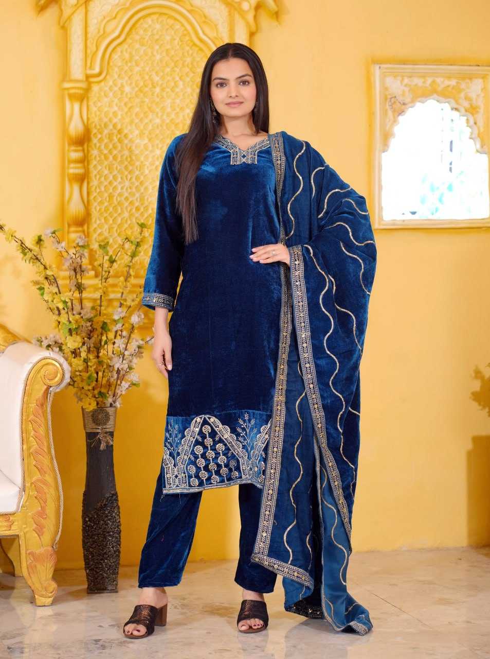 YNF Wholesale Velvet Velvet Suits RIN232 19 | Surat Manufacturer