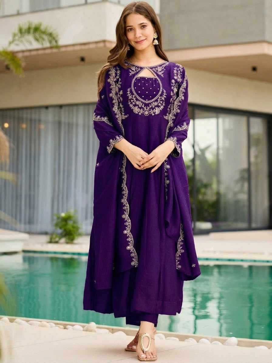 YNF Wholesale Vichitra Silk Anarkali Kurtis KESH545 1001 | Surat Manufacturer