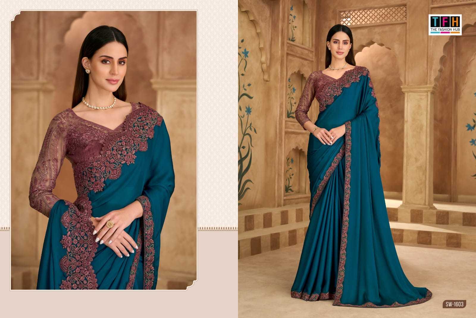 YNF Wholesale Georgette Fancy Sarees  | Surat Manufacturer