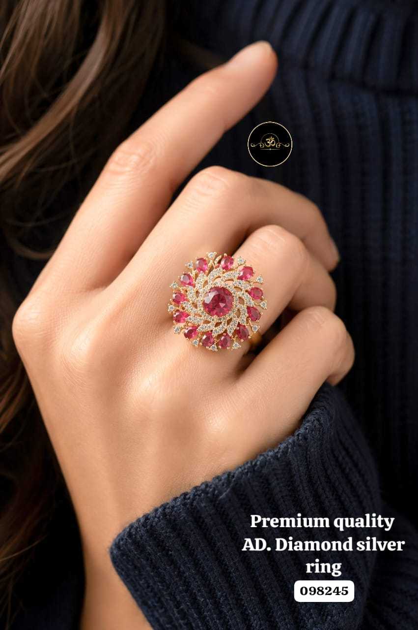 YNF Wholesale AD Diamond Diamond Rings  | Surat Manufacturer