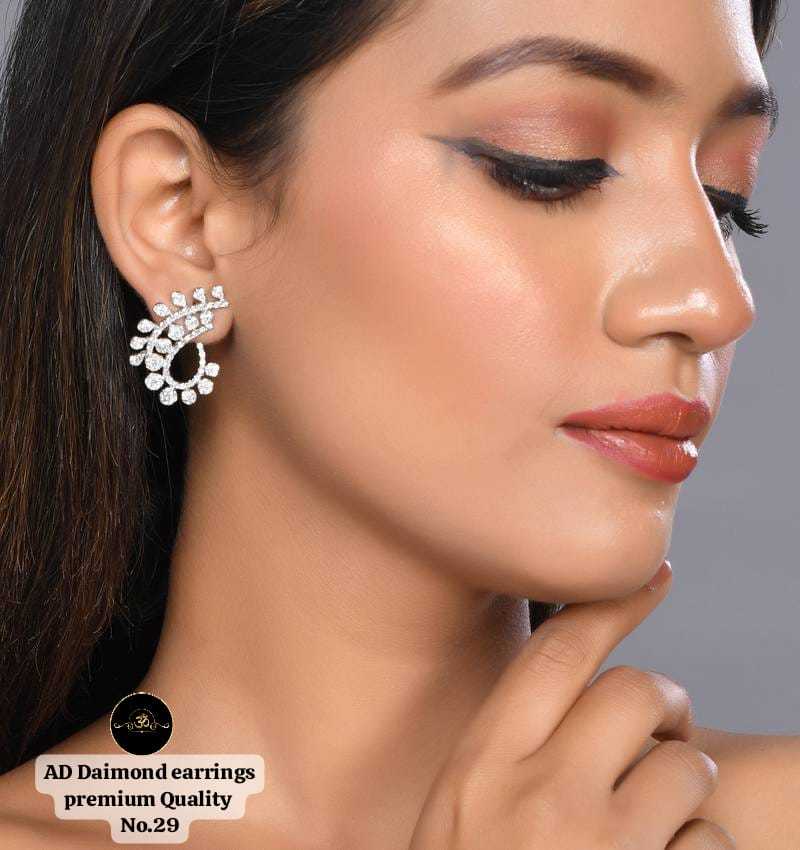 YNF Wholesale AD Diamond Fancy Earrings  | Surat Manufacturer