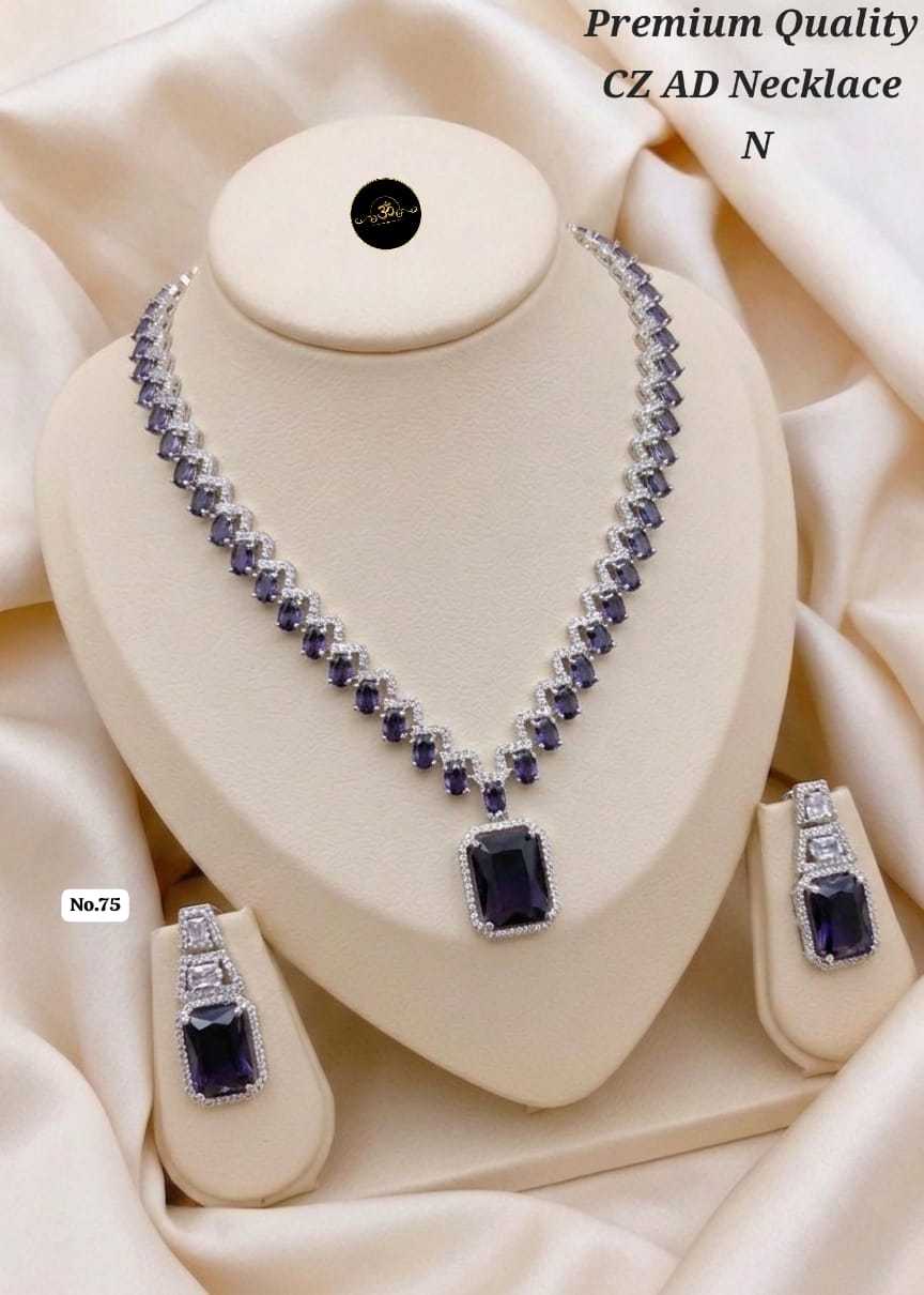 YNF Wholesale AD Diamond Necklaces Set  | Surat Manufacturer