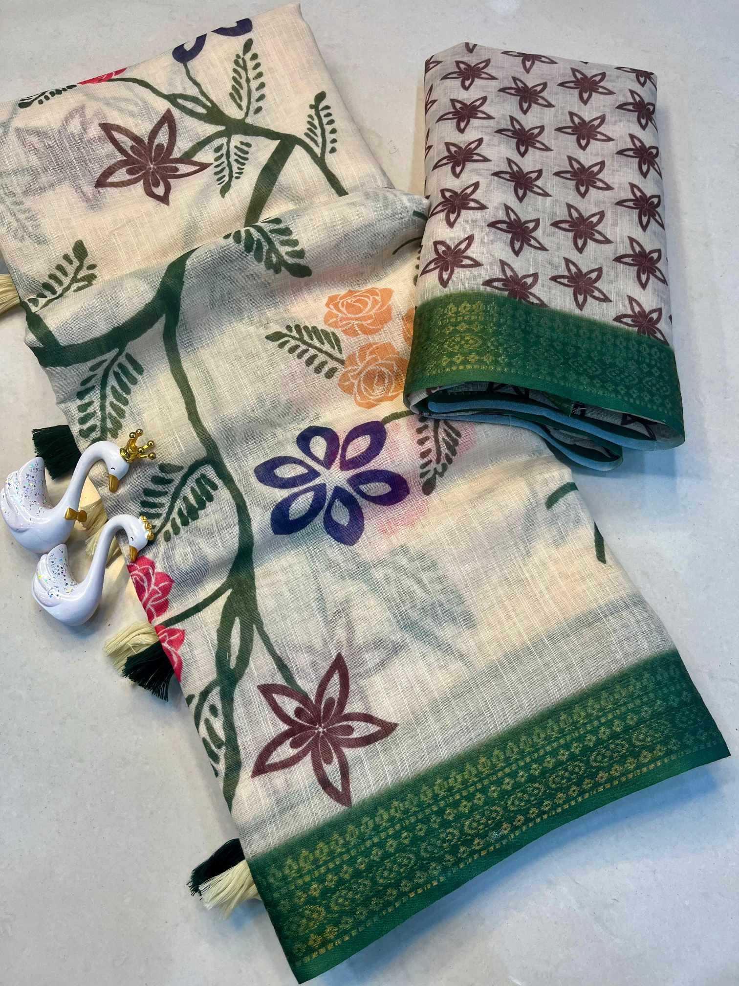 YNF Wholesale Linen Traditional Silk Sarees  | Surat Manufacturer