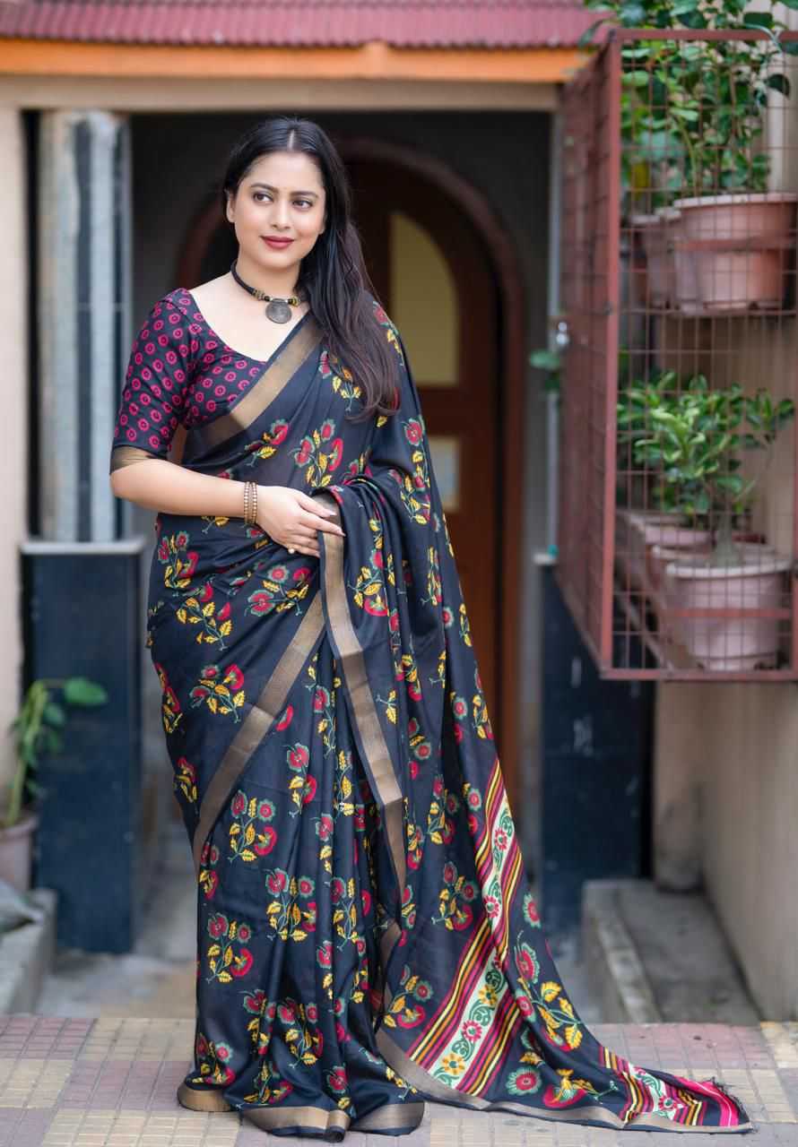 YNF Wholesale Soft Cotton Printed Sarees  | Surat Manufacturer