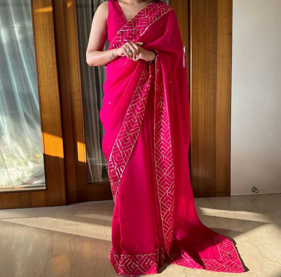 YNF Wholesale Organza Organza Sarees  | Surat Manufacturer