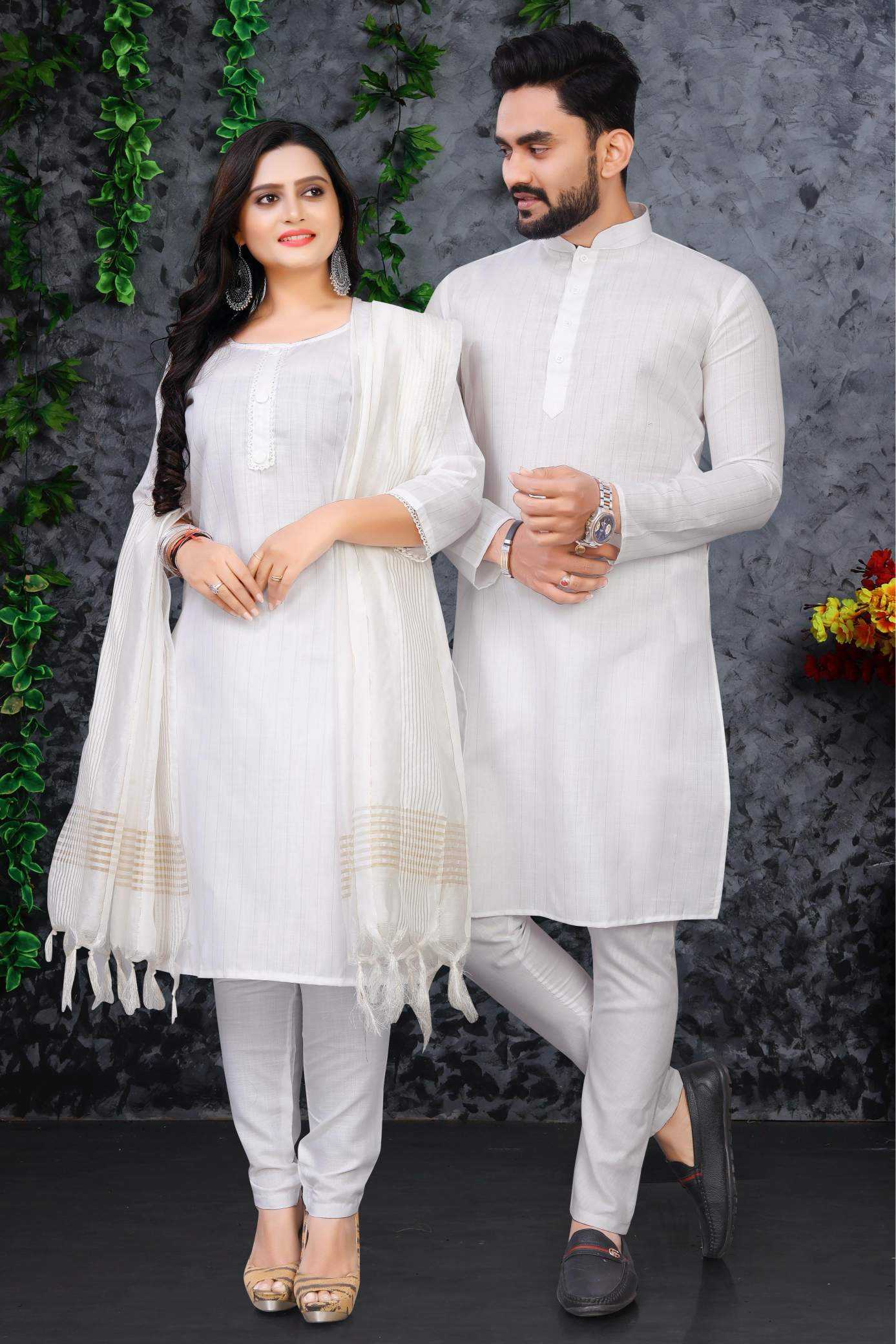 YNF Wholesale Cotton Couple Matching Ethnic Outfits  | Surat Manufacturer