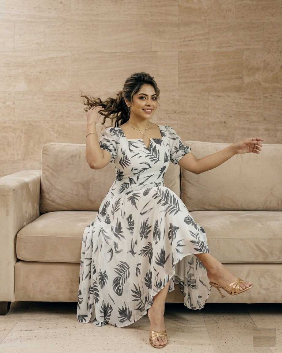 YNF Wholesale Faux Georgette Printed Gowns  | Surat Manufacturer