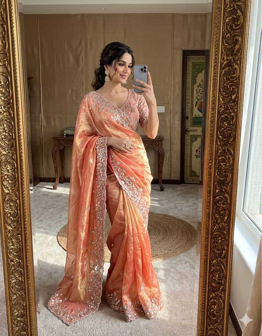 YNF Wholesale FENDY Embroidered Sarees  | Surat Manufacturer