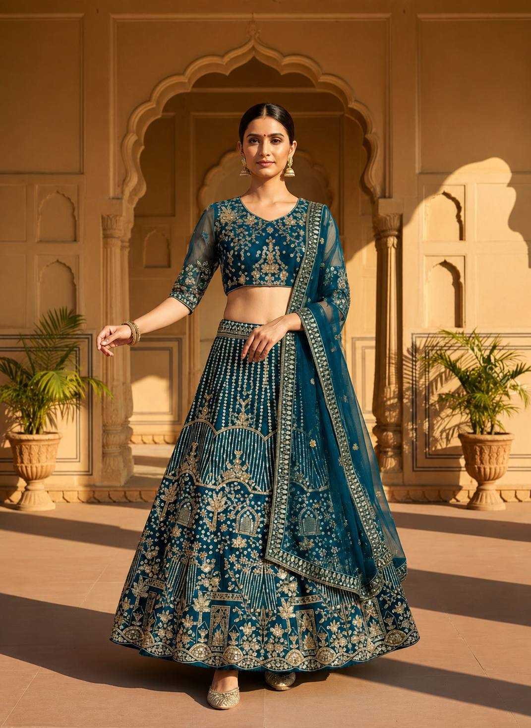 YNF Wholesale Butterfly Net Wedding Lehenga KESH533 5167 | Surat Manufacturer