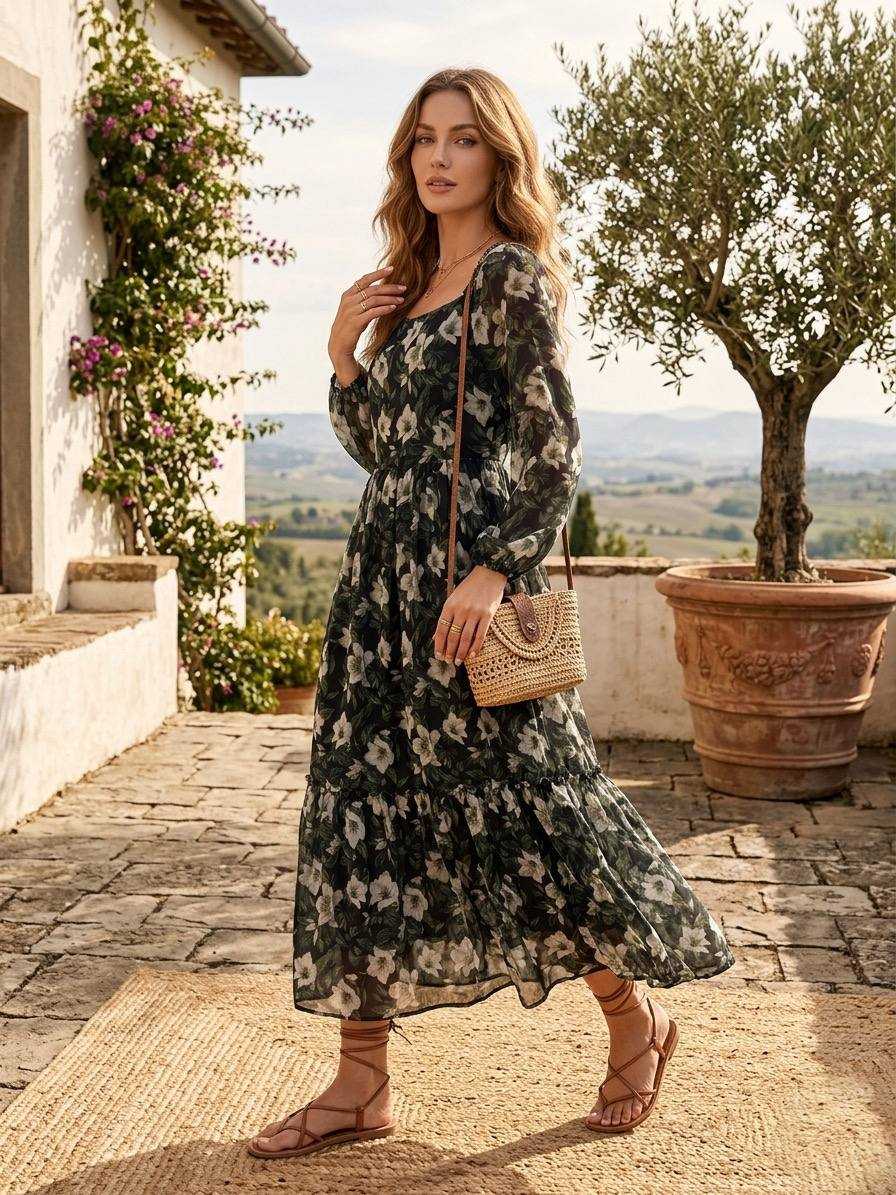 YNF Wholesale Chiffon Maxi Dresses KESH210 2823 | Surat Manufacturer