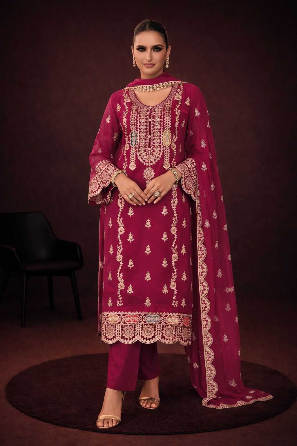YNF Wholesale Chinon Pakistani Suits KESH745 TF-1898 | Surat Manufacturer