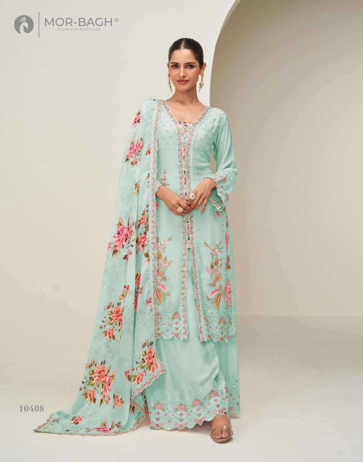 YNF Wholesale Chinon Silk Palazzo Suit KESH448 HIDAYA | Surat Manufacturer