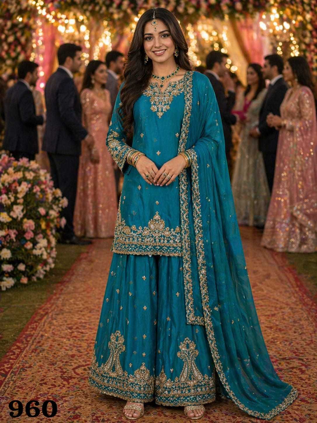 YNF Wholesale Chinon Silk Sharara Salwar Suits KESH481 MASTANI | Surat Manufacturer