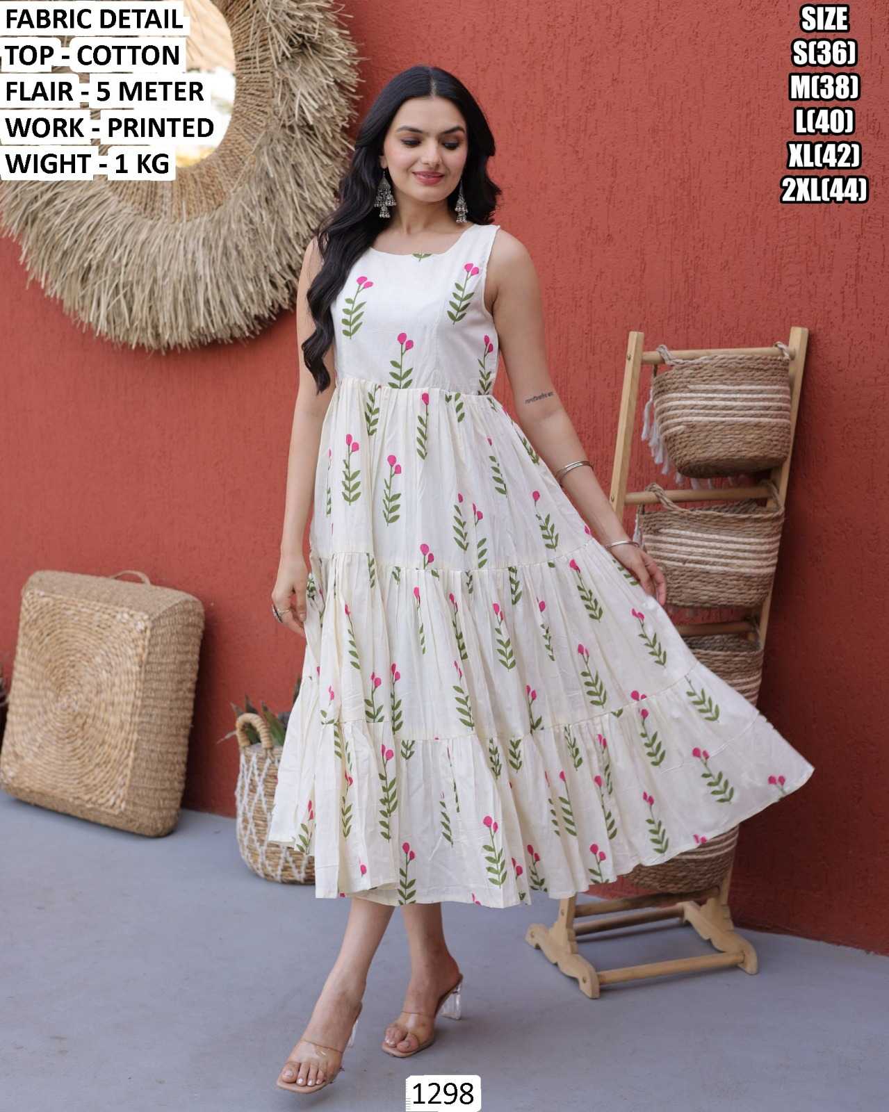 YNF Wholesale Cotton Printed Gowns KESH481 1248 | Surat Manufacturer