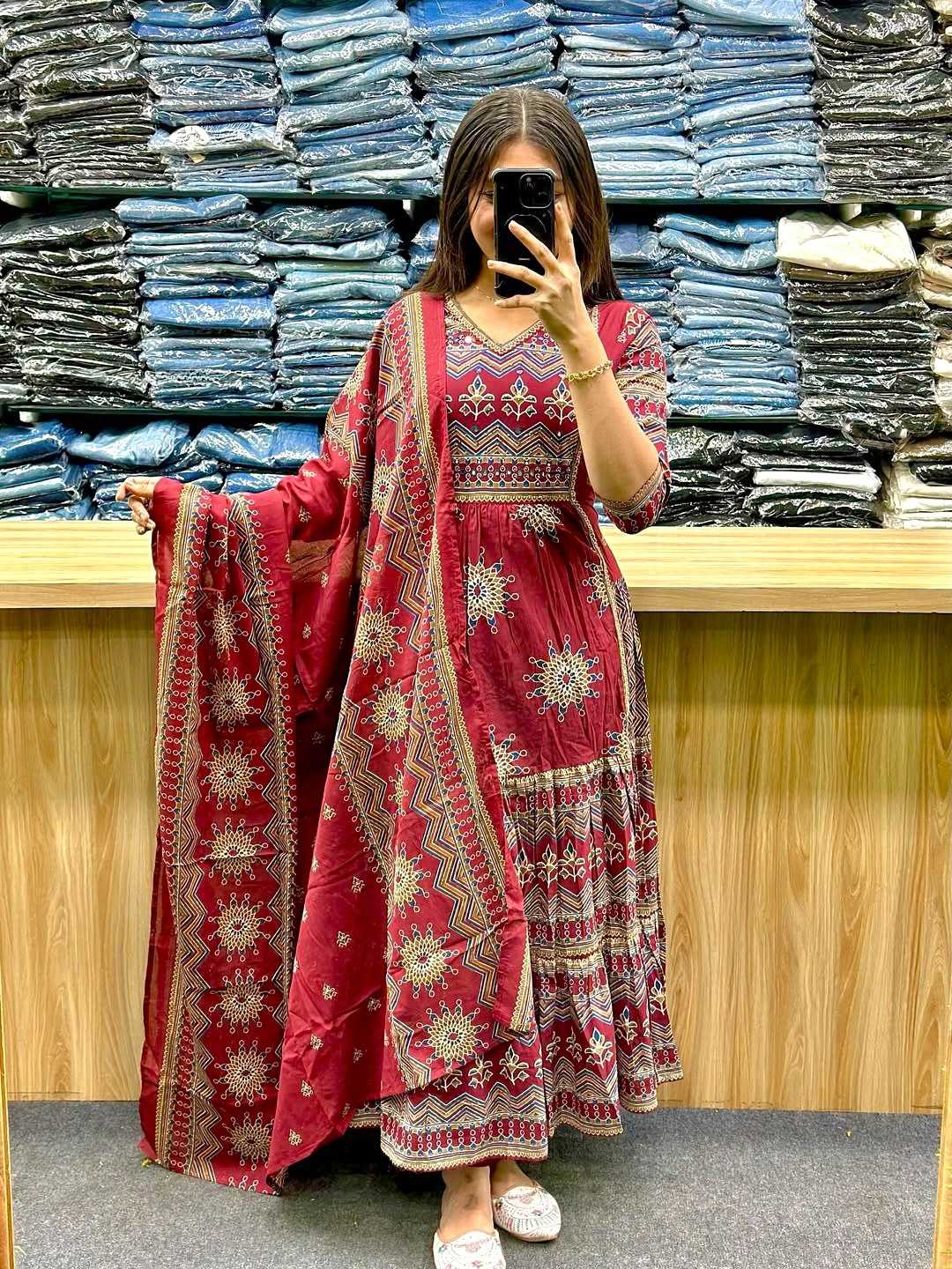 YNF Wholesale Cotton Anarkali Gown KESH562 108 | Surat Manufacturer