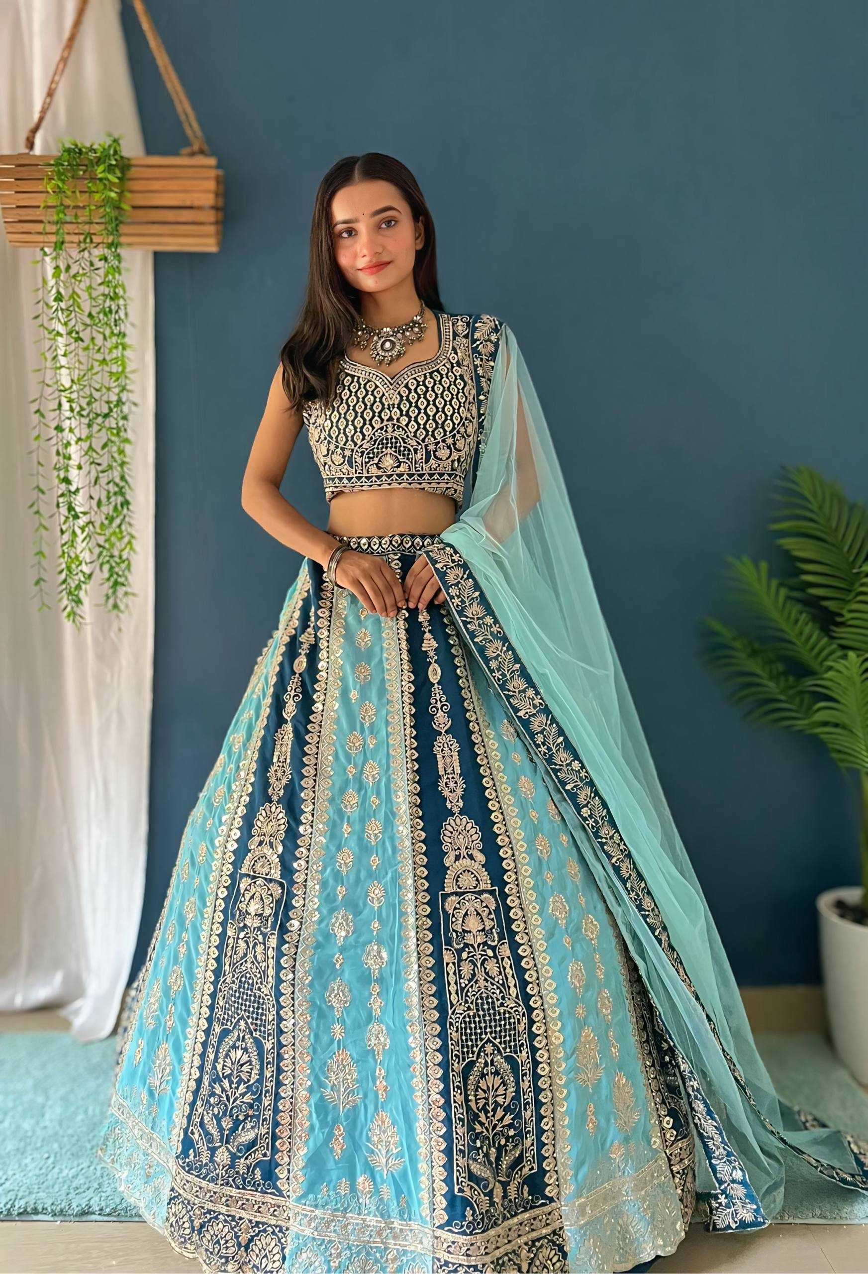 YNF Wholesale Crunchi Embroidery Gowns RIN230 5175 | Surat Manufacturer