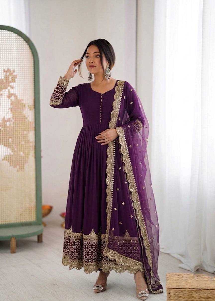 YNF Wholesale Faux Georgette Anarkali Gown KESH499 194 | Surat Manufacturer