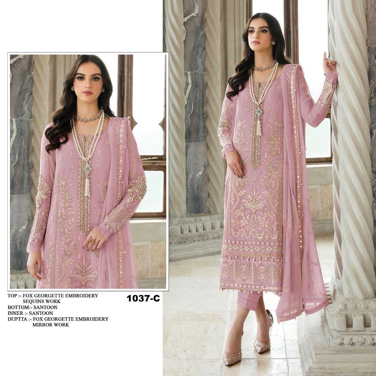 YNF Wholesale Faux Georgette Georgette Suit KESH745 TF-1037 | Surat Manufacturer