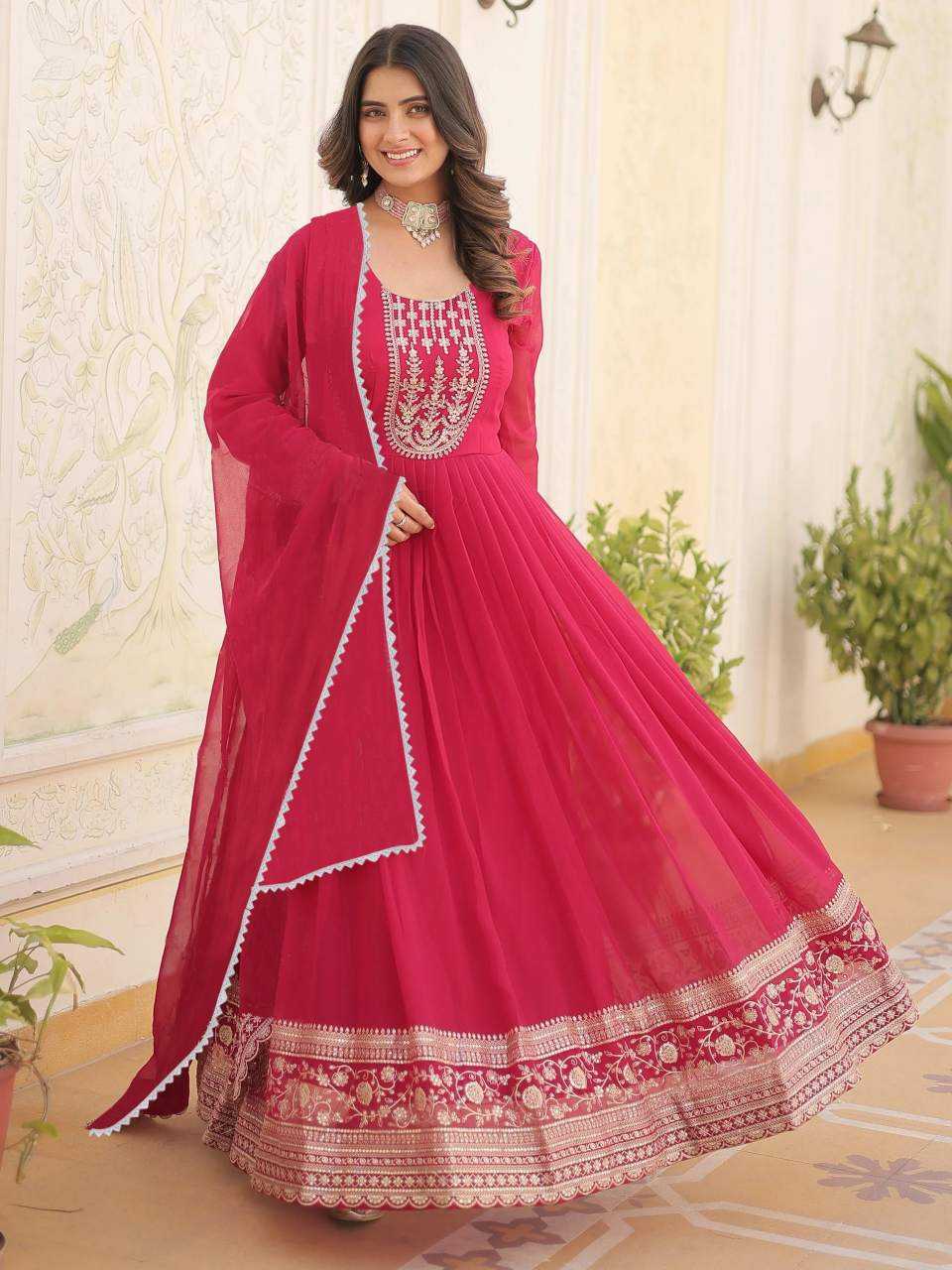 YNF Wholesale Georgette Anarkali Gown KESH334 Stree | Surat Manufacturer