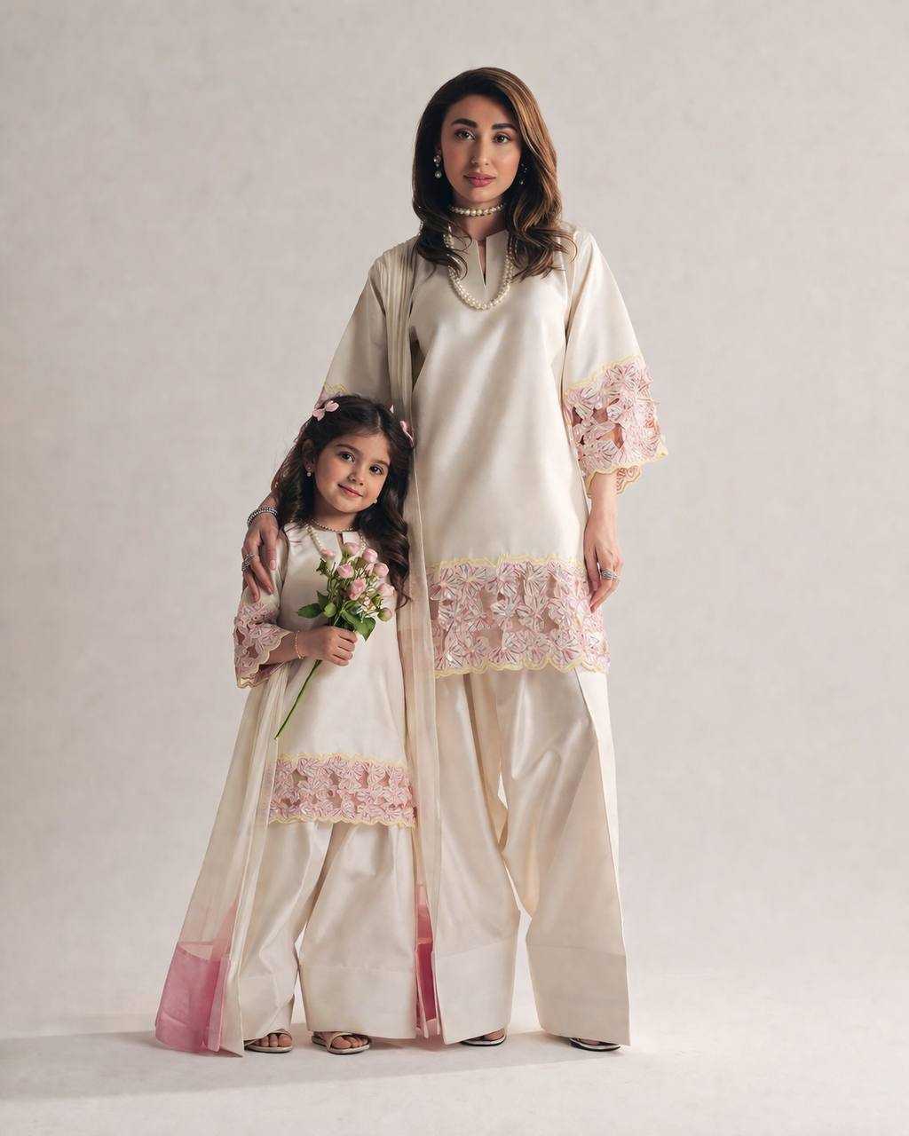YNF Wholesale Heavy Crepe Mother Daughter Ethnic Sets KESH528 505 | Surat Manufacturer