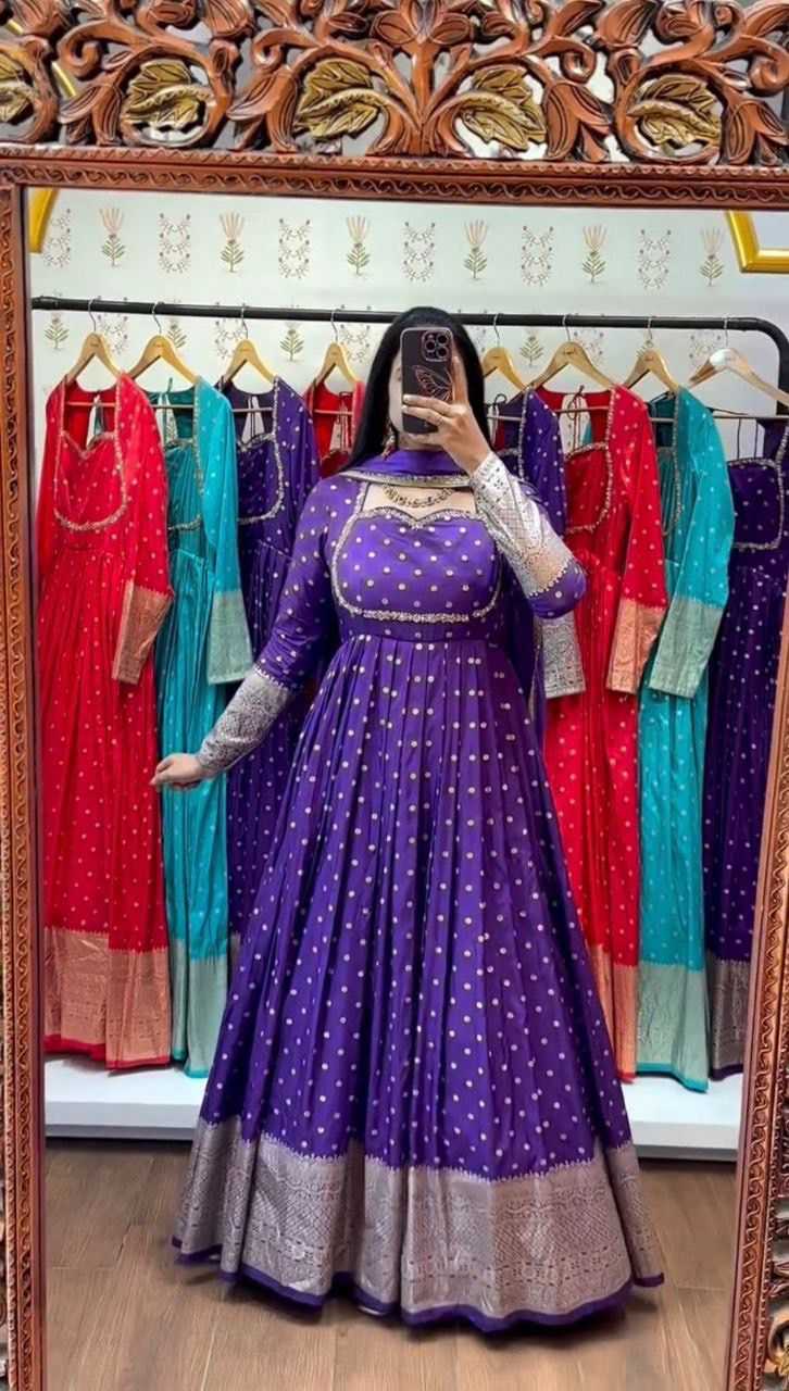 YNF Wholesale Jacquard Party Gowns KESH496 570 | Surat Manufacturer