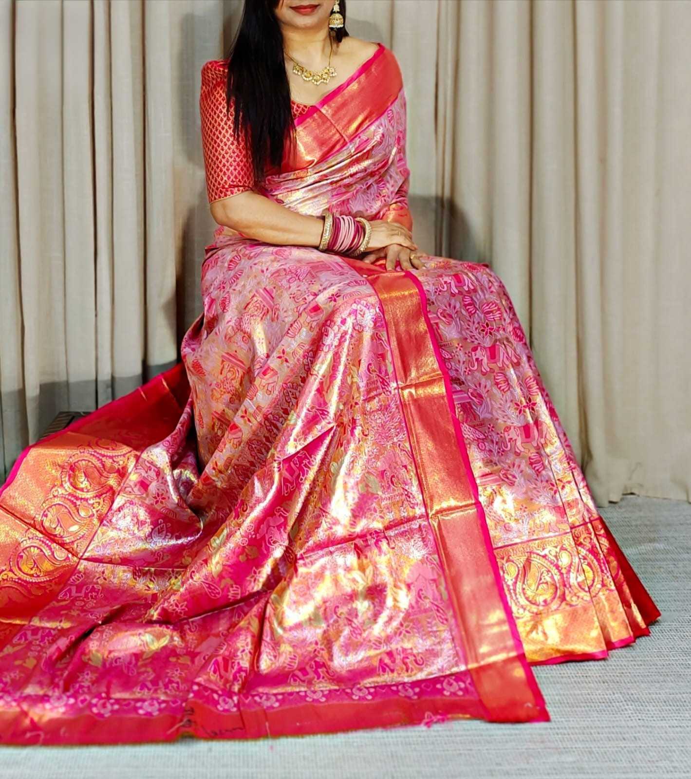 YNF Wholesale Kanjivaram Silk Kanjivaram Silk Sarees RIN211 Pushpa-Vol-1 | Surat Manufacturer