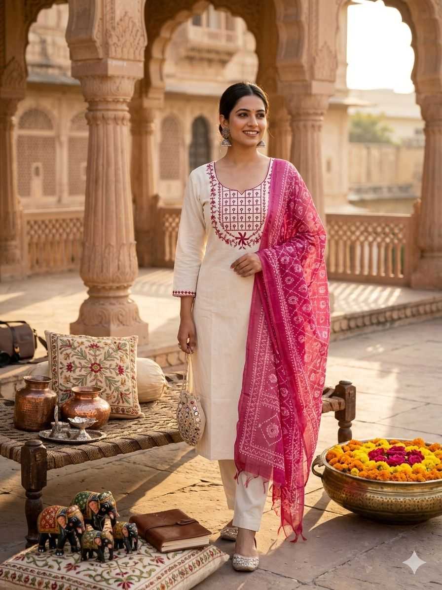 YNF Wholesale Khadi Cotton Designer Kurtis KESH160 Print Dupatta | Surat Manufacturer