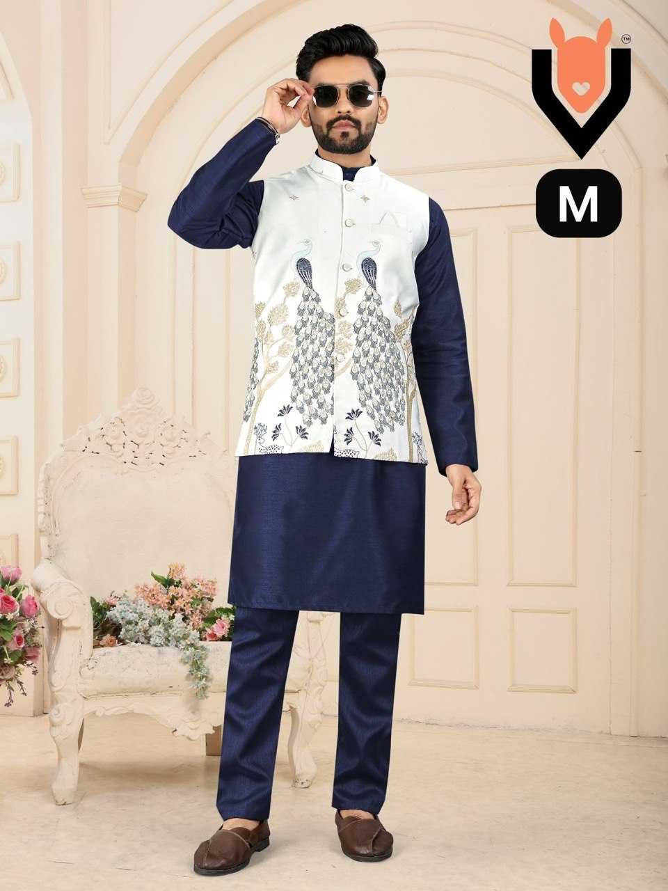 YNF Wholesale Malay Satin Silk Mens Kurta Pyjama KESH650 new | Surat Manufacturer