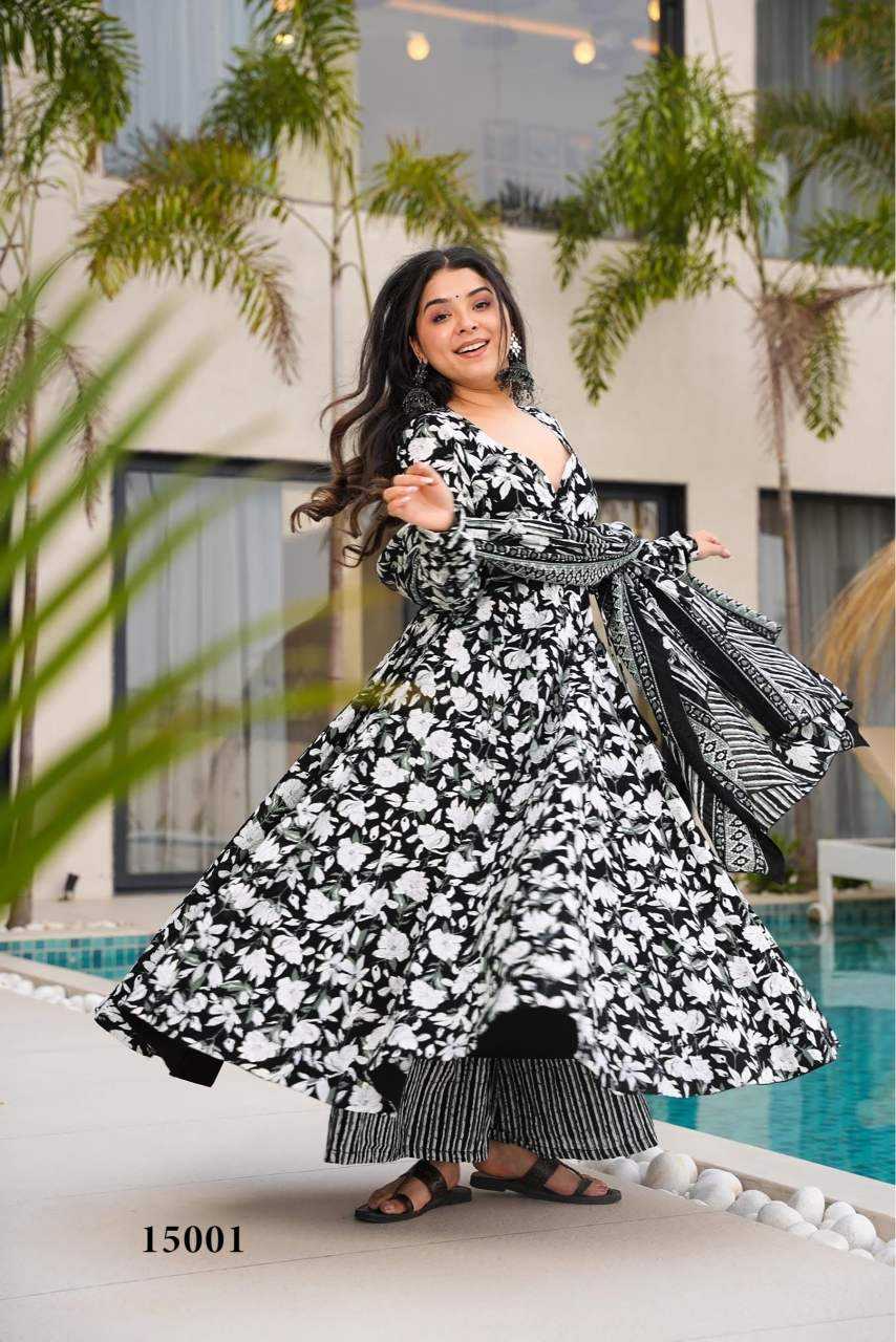 YNF Wholesale Muslin Cotton Printed Gowns KESH448 15001 | Surat Manufacturer