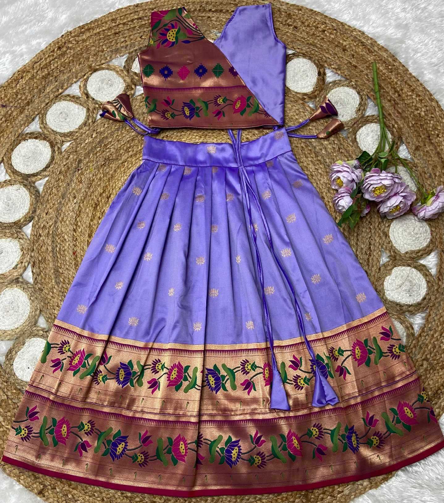 YNF Wholesale Paithani Silk Kids Designer Frock KESH685 LOTUS | Surat Manufacturer