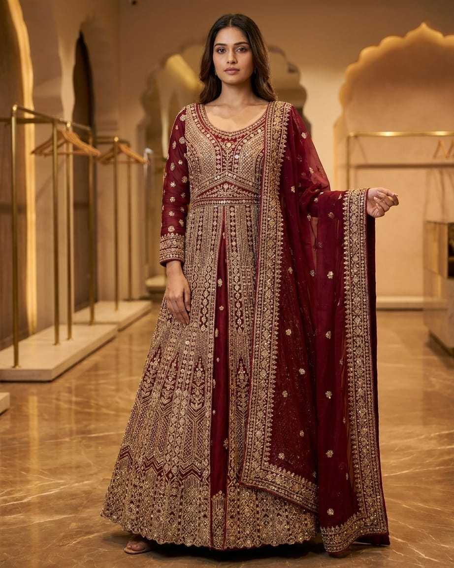 YNF Wholesale Premium Silk Anarkali Gown KESH579 | Surat Manufacturer