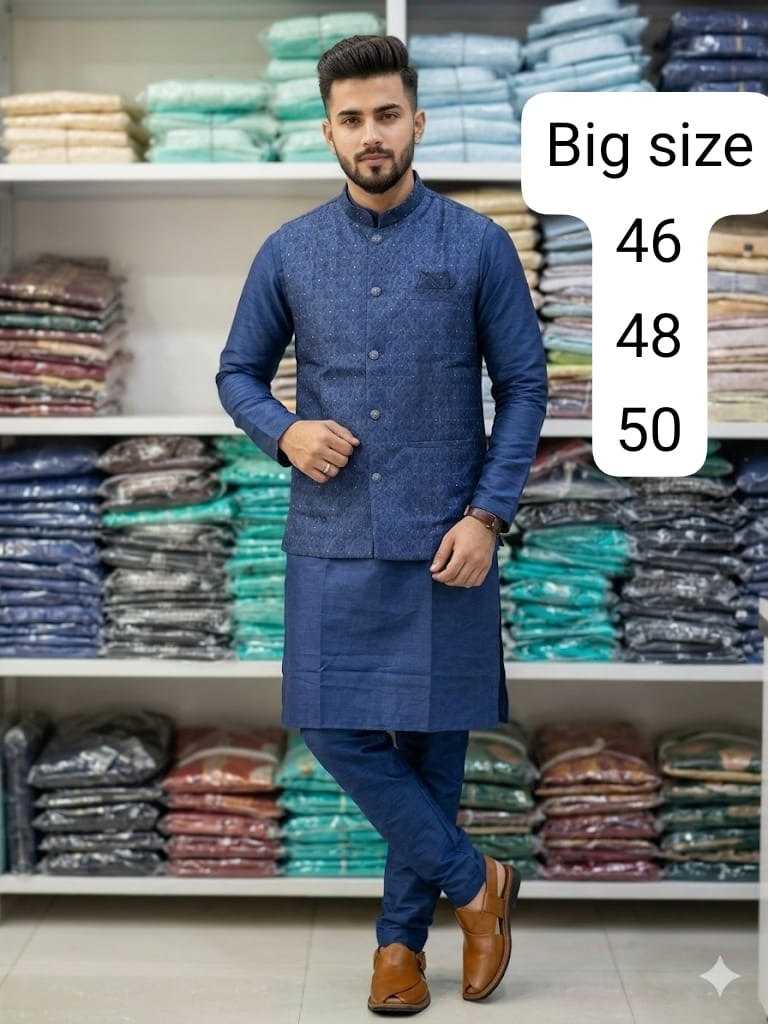 YNF Wholesale Silk Mens Kurta Pyjama KESH650 Koti | Surat Manufacturer